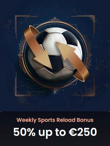 Bonus de recharge hebdomadaire pour les paris sportifs – 50% jusqu'à 250 euros